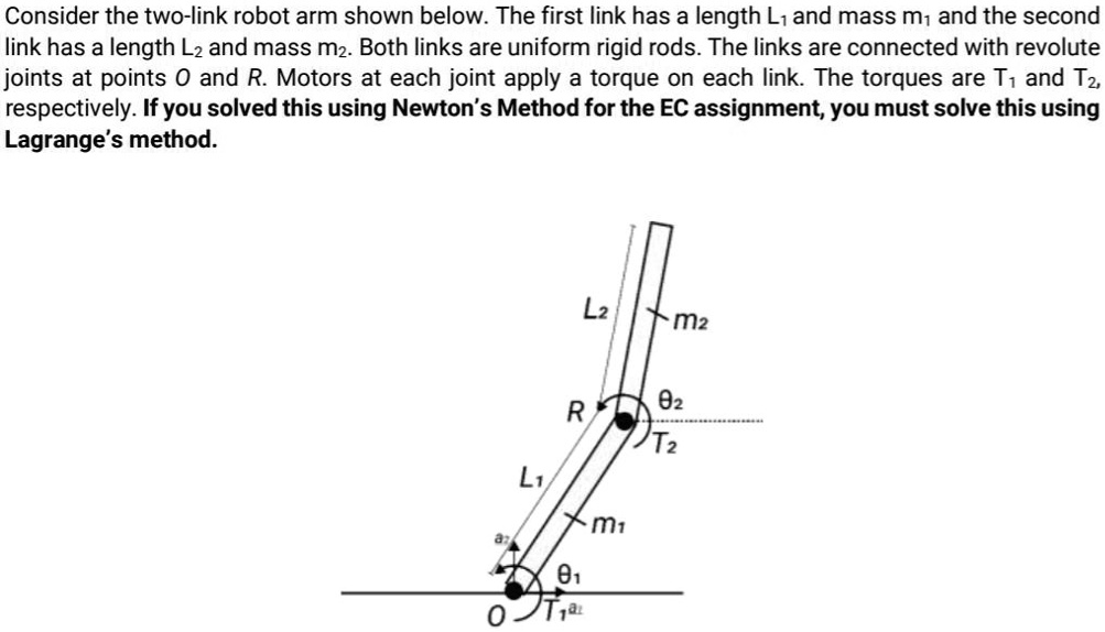 VIDEO solution: Consider the two-link robot arm shown below. The first ...