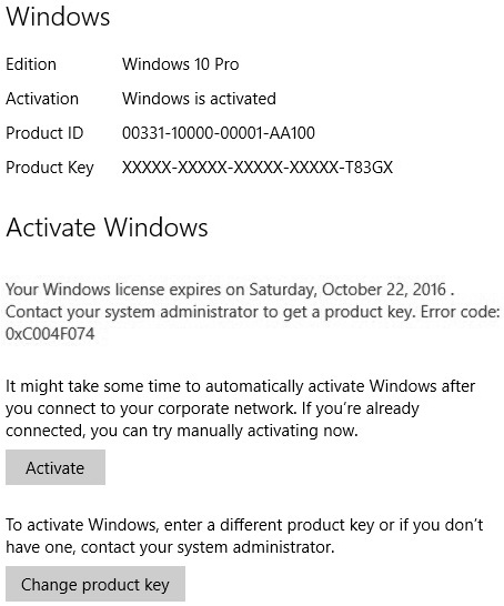 Windows Edition Activation Product ID Product Key Windows 10 Pro ...