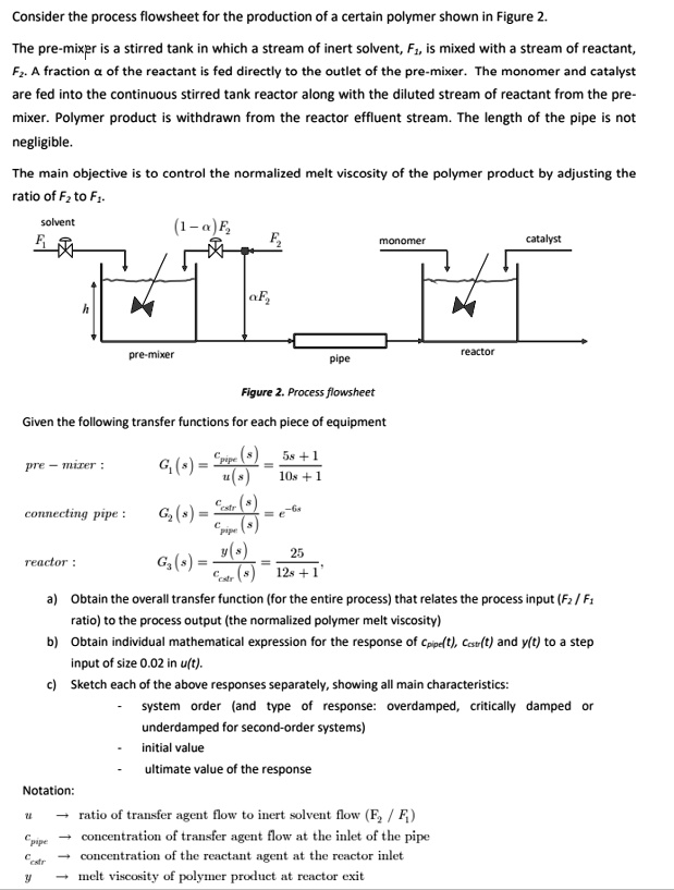 SOLVED: Consider the process flowsheet for the production of a certain ...