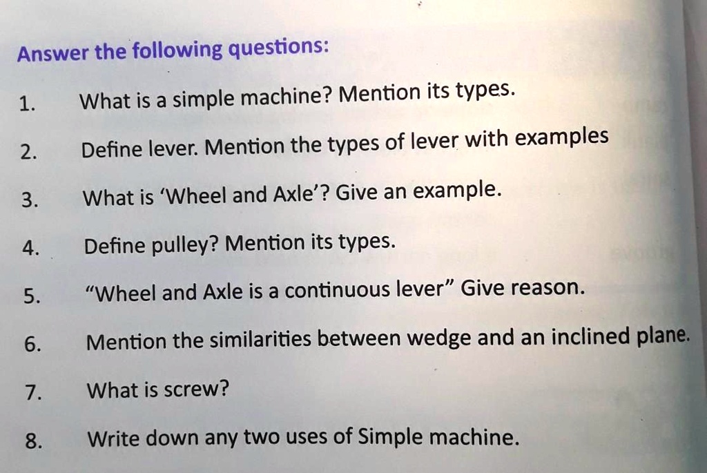 SOLVED 'Answer the question Answer the following questions 1 What is