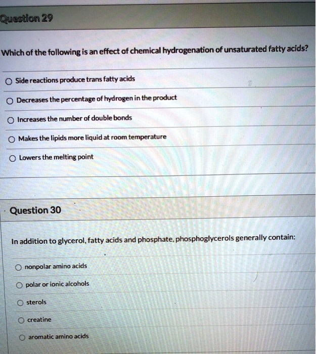 SOLVED Question 29 Whichof the following is an effect of chemical