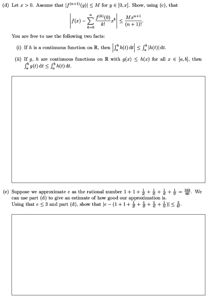 Solved Let 0 Assume That F 1 U L M For Y A 0 1 Show Using C That S 0 Mr 1 F R N 1 You Are Free To Use The