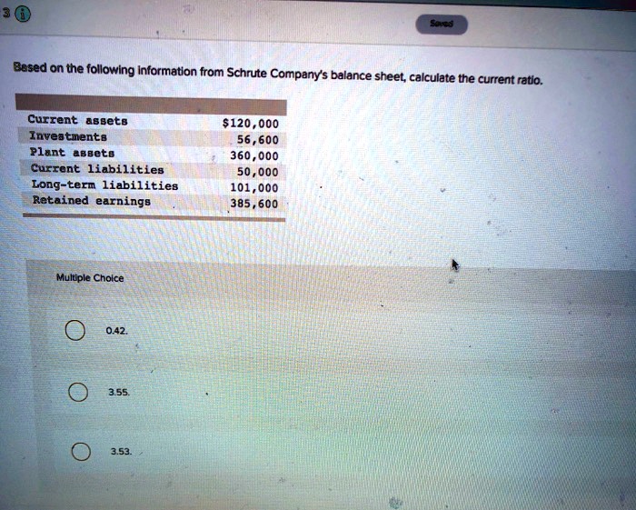 SOLVED Help ASAP please 3 Based on the following information from