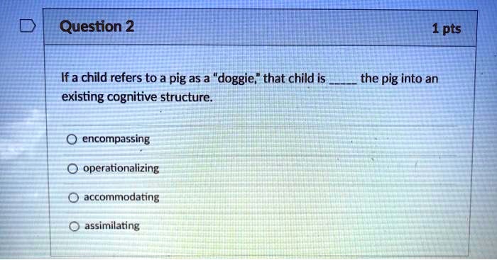 SOLVED If a child refers to a pig as a