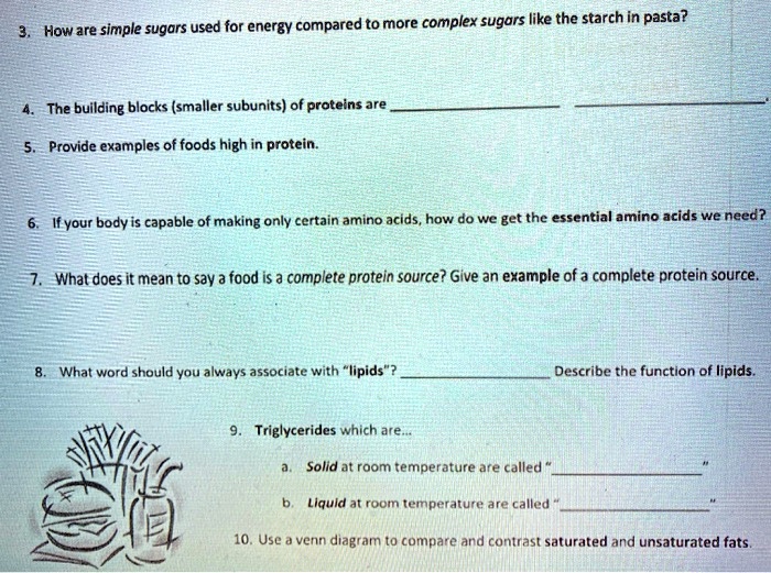 SOLVED How are simple sugars used for energy compared to more complex sugars like the starch in