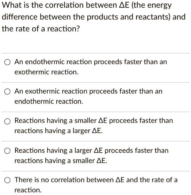 SOLVEDWhat is the correlation between AE (the energy difference
