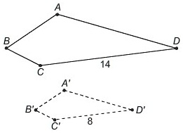 "Pre-image ABCD Was Dilated To Produce Image A'B'C'D' . What Is The ...