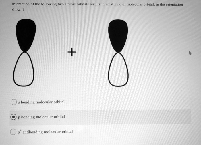 Interaction of the following two atomic orbitals results in what kind ...