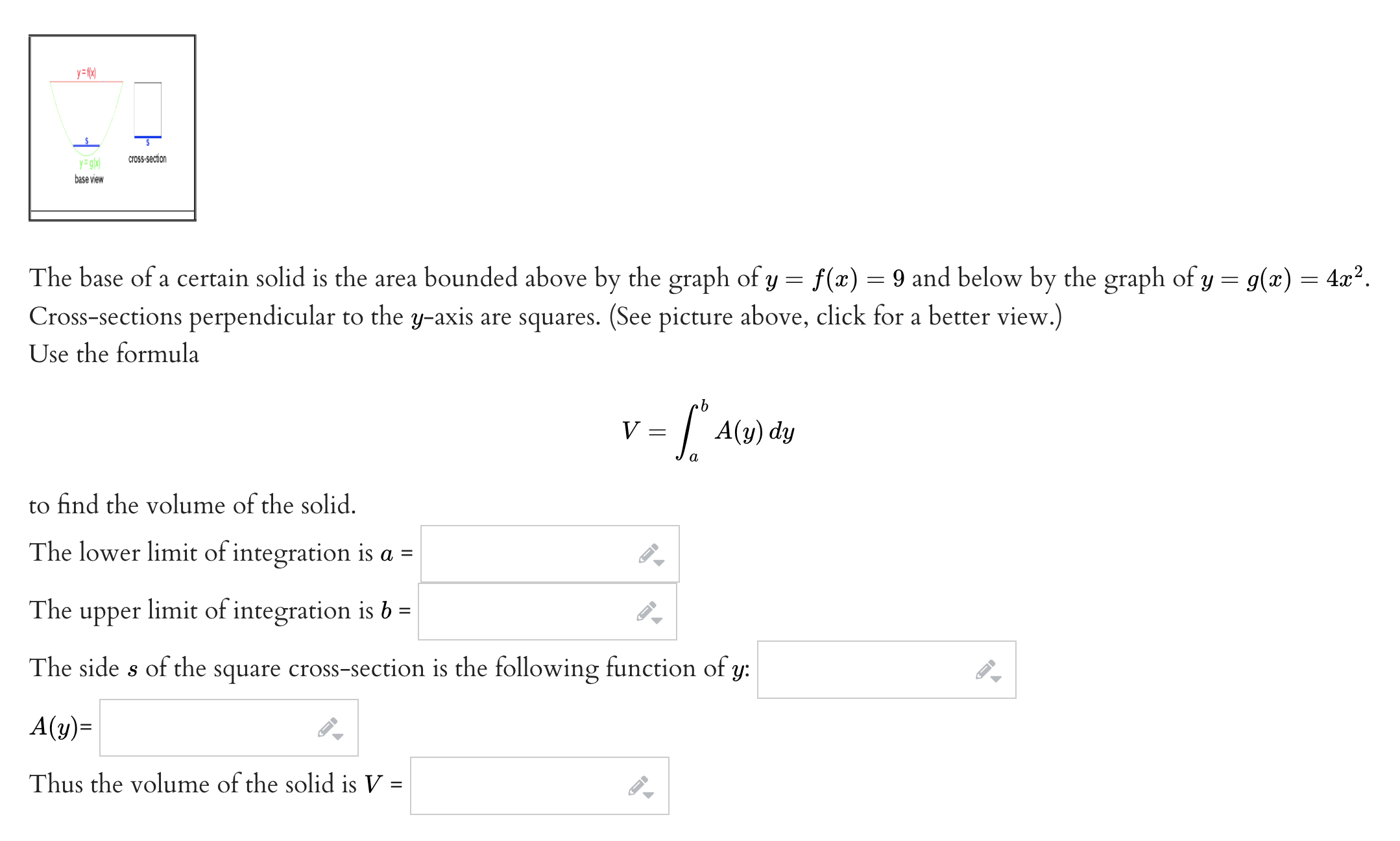 solved-the-base-of-a-certain-solid-is-the-area-bounded-above-by-the