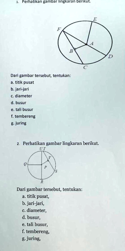 SOLVED: Bantu Jawab Kak Pliss ;) Perhatikan Gambar Iingkaran Berikut ...