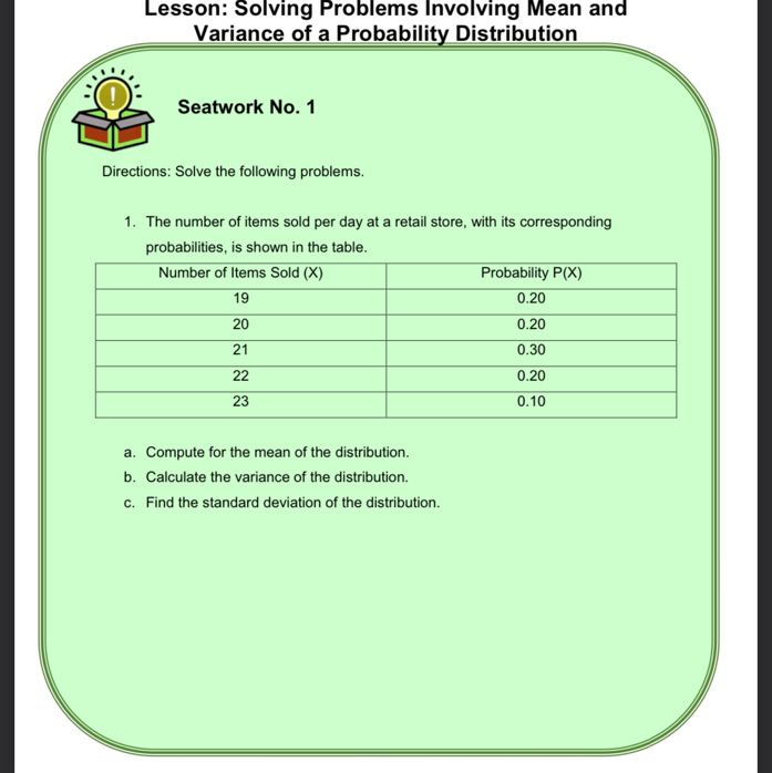 problem solving involving mean