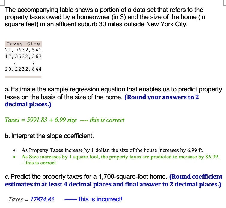 SOLVED The table shows a portion of a data set that