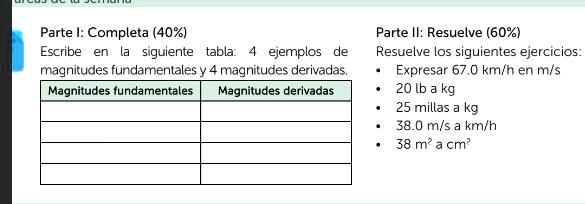 SOLVED: Me ayudan por favor doy puntos y corona Parte I: Completa (40%