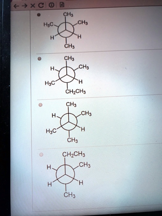 SOLVED: +XCio@ CHs H;C- CHs CHs CH3 CHs Hsc CHzCH3 CH3 CH3 HsC CH3 ...