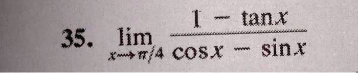 1 tanx 35 lim mnt cosx sinx 06199
