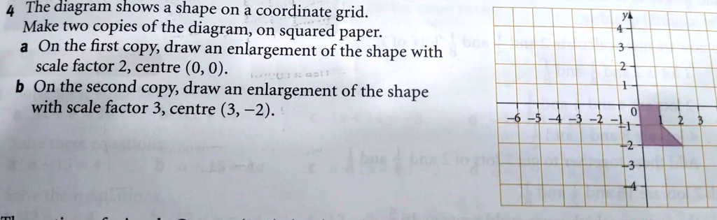the diagram shows a shape on a coordinate grid make two copies of the ...