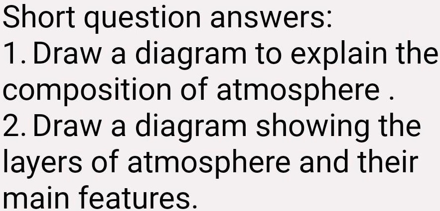 plz can u draw in notebook short question answers 1 draw a diagram to ...