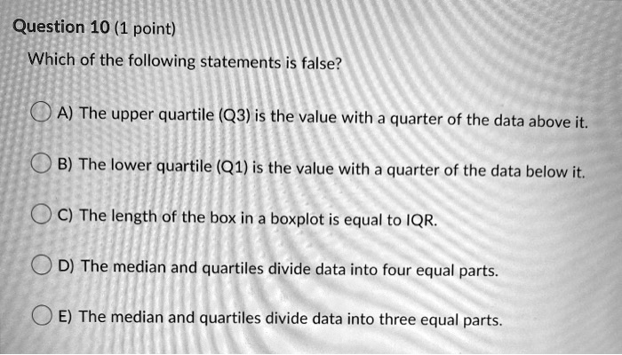 upper quartile