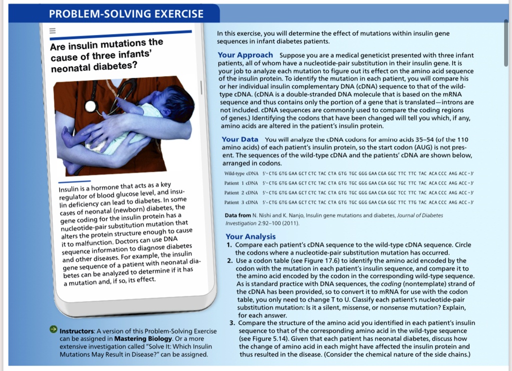 SOLVED: Are insulin mutations the cause of three infants' neonatal ...