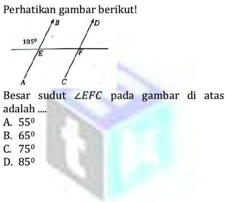 SOLVED: Perhatikan Gambar Berikut!Besar Sudut EFC Pada Gambar Di Atas ...