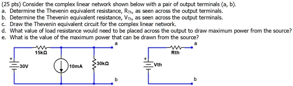 SOLVED: Consider the complex linear network shown below with a pair of ...