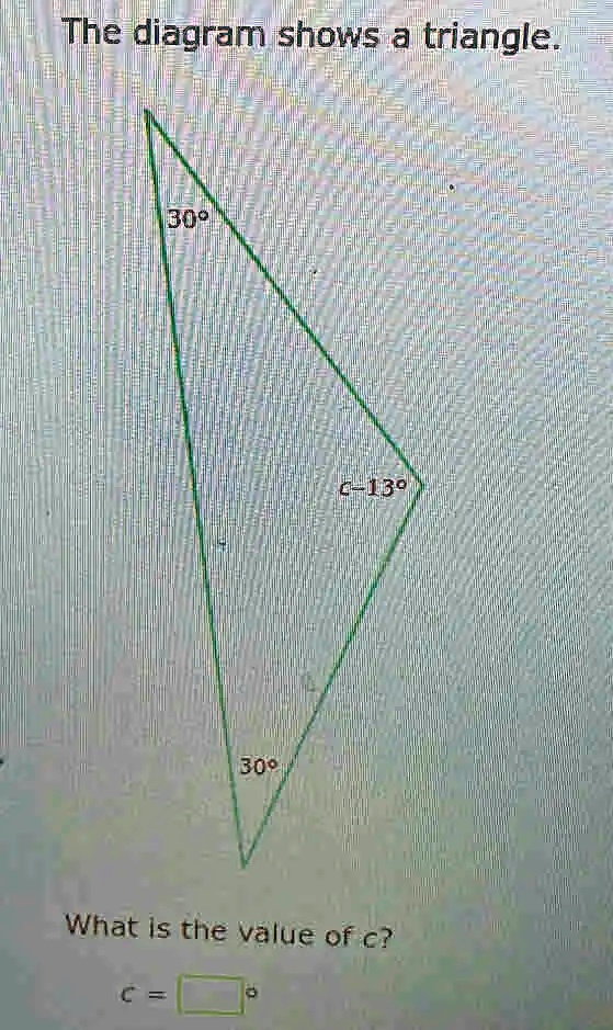 SOLVED: The diagram shows a triangle 0L139 308 What Is the value of c?