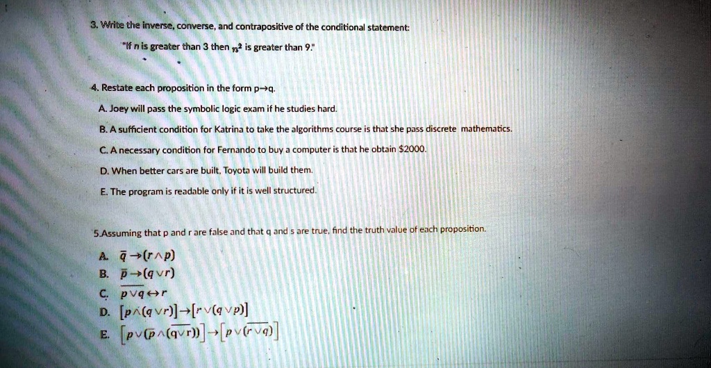 Contrapositive of a outlet conditional