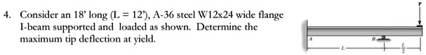 SOLVED: Consider an 18 ft long (L = 18 ft), A-36 steel W12x24 wide ...