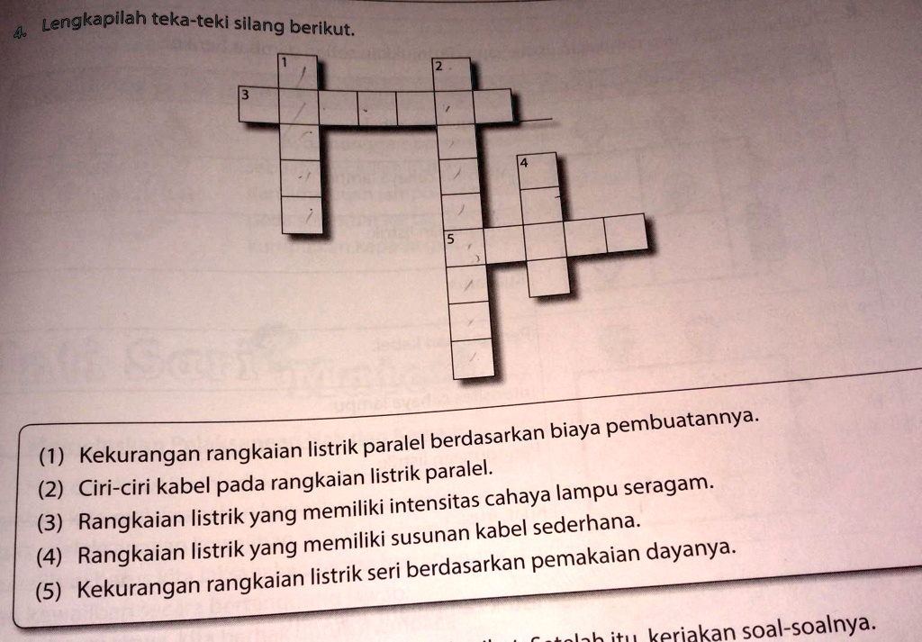 SOLVED: BANTU JAWAB KAKAKK... Makasihhhh Lengkapilah Teka-teki Silang ...