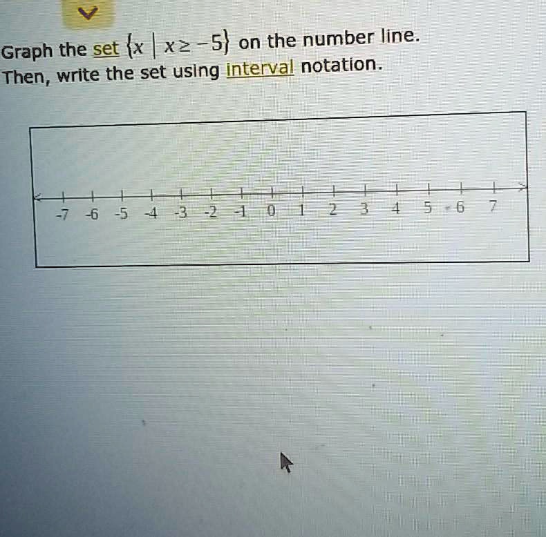 SOLVED Graph the set x xz 5 o the number line Then, write the set