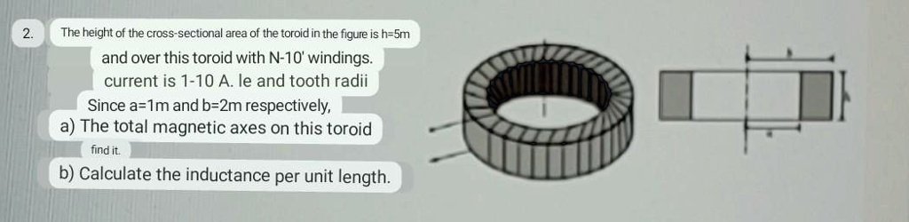SOLVED: Texts: The height of the cross-sectional area of the toroid in ...