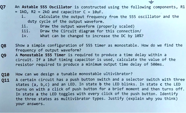 solved-an-astable-555-oscillator-is-constructed-using-the-following