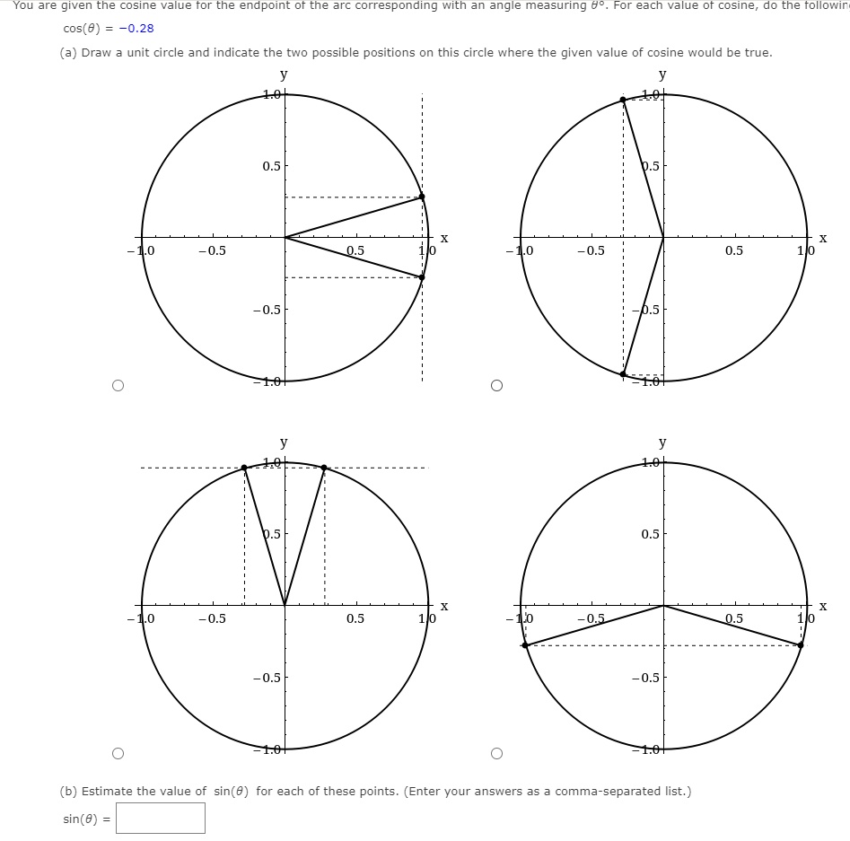 solved-you-are-given-the-cosine-value-tor-the-endpoint-ot-the-arc