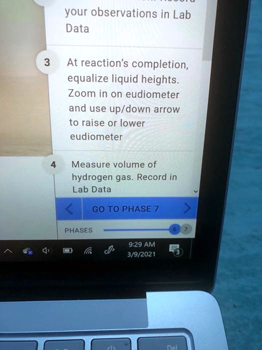SOLVED your observations in Lab Data At reaction's completion
