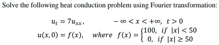 solve the following heat conduction problem using fourier ...