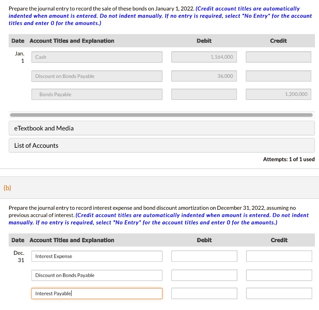 Solved Prepare The Journal Entry To Record Interest Expense And Bond Premium Amortization On