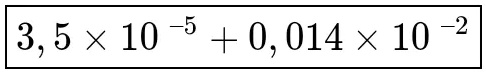 3,5 ×10^-5 + 0,014 ×10^-2
