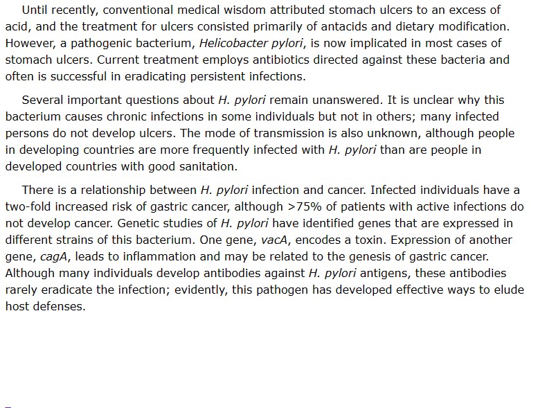 SOLVED: Until recently, conventional medical wisdom attributed stomach ...