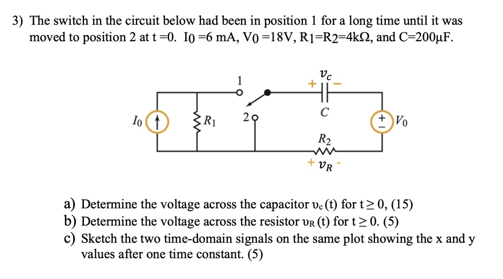 Video Solution: The Switch In The Circuit Below Had Been In Position 1 