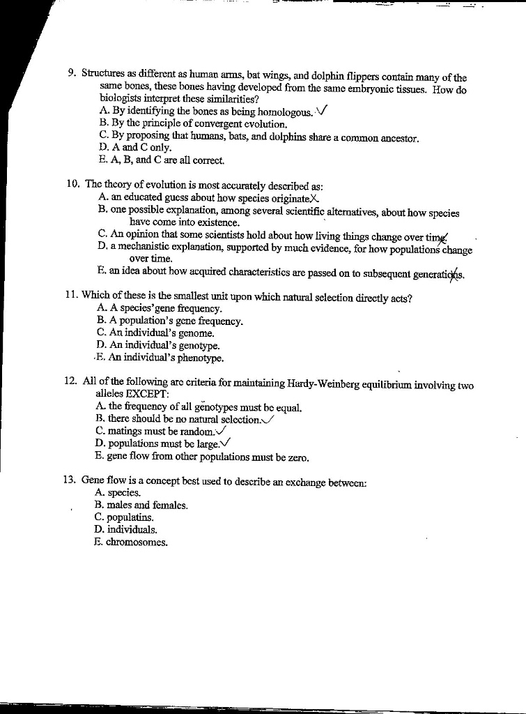 structures as difterent human arms bat wings and dolphin flippers ...