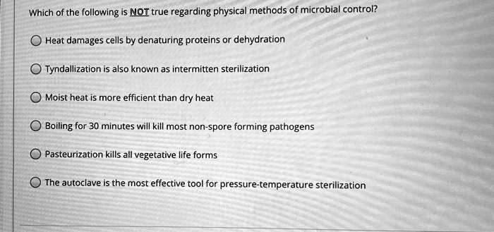 physical methods of sterilization