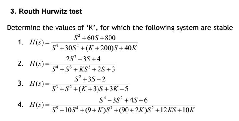 Solved Determine The Values Of K For Which The Following Systems Are Solved Determine The Values Of K For Which The Following Systems Are
