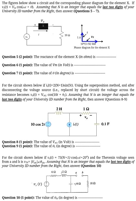 SOLVED: Last two digits = 22 The figures below show a circuit and the ...