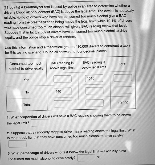 VIDEO solution (11 points) A breathalyzer test is used by police in an