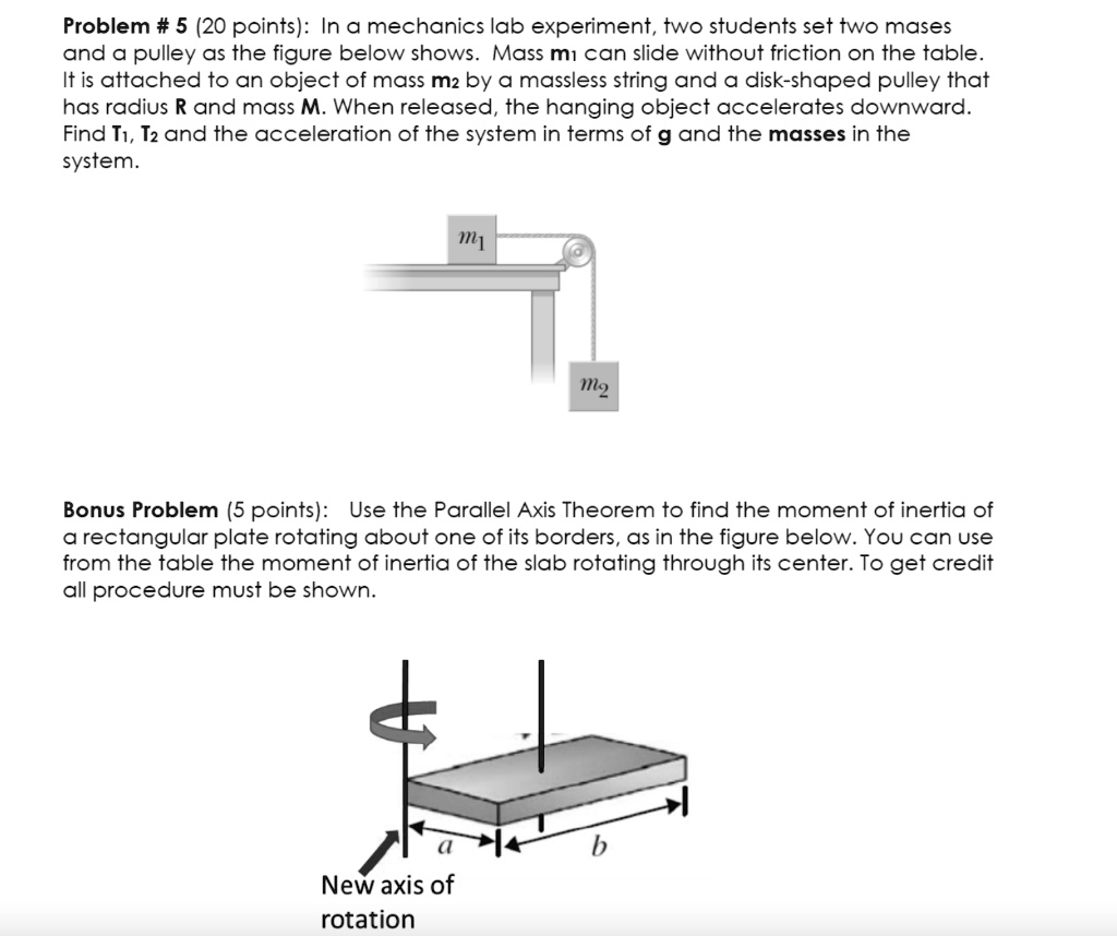 solved-problem-5-20-points-in-a-mechanics-lab-experiment-two