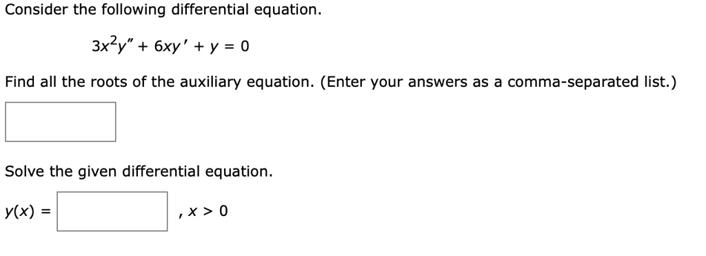 SOLVED: Consider the following differential equation. 3x2y