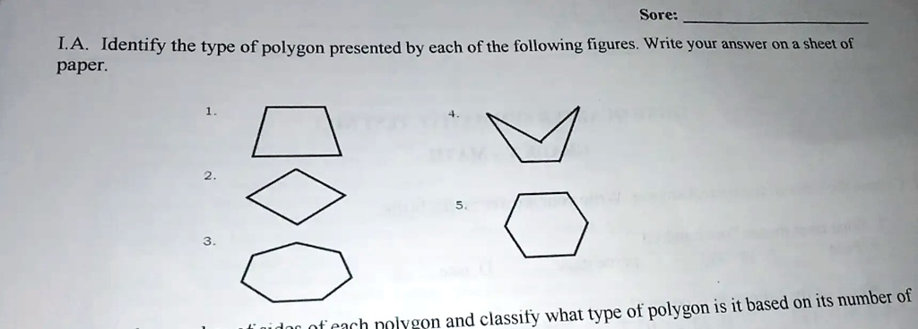 SOLVED: Sore: IA Identify The Type Of Polygon Presented By Each Of The ...