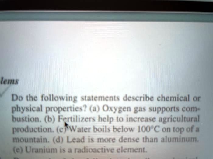 SOLVED (a) Oxygen gas supports combustion. (b) Fertilizers help to