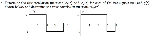 5. Determine the autocorrelation functions (τ) and (τ) for each of the ...
