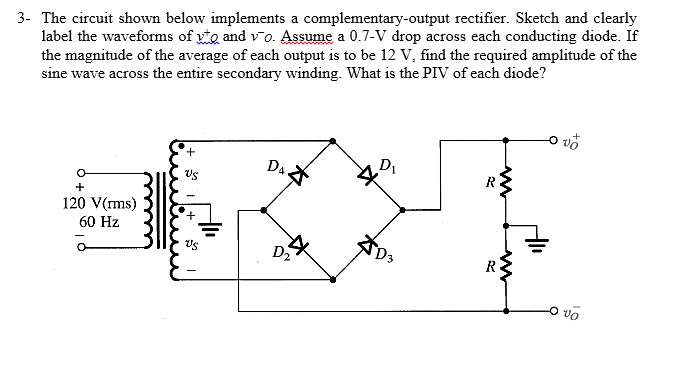 SOLVED: The circuit shown below implements a complementary-output ...